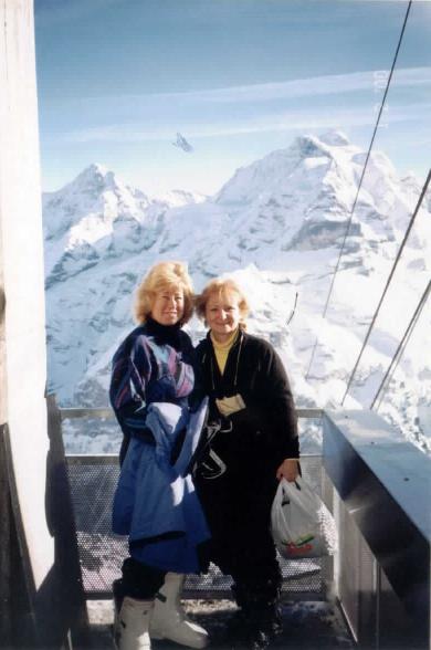 Debbie Giametta and Terri Searle at 11,782 feet on Jungfraujoch